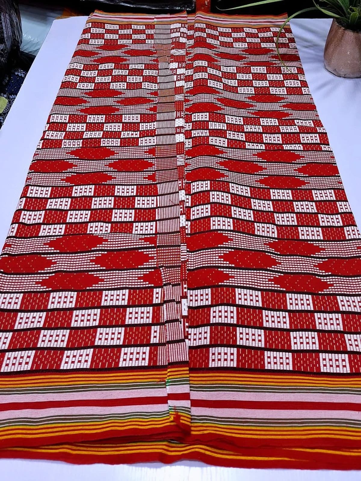 Akwete Royal Red fabric